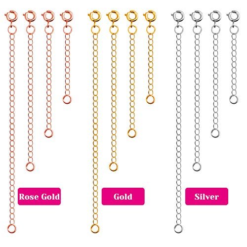 Jewelry Extenders For Necklaces, Anezus 12Pcs Necklace Extenders, Chain  Extenders For Necklace, Bracelet And Jewelry Making (Assorted Sizes &  Colors) - Imported Products from USA - iBhejo