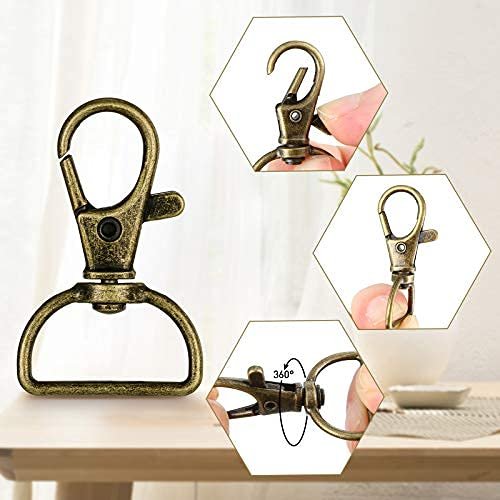 50pcs Metal Snaps Clips Hook Fastener Clasp Buckle Keychain for Wallet Purse  Keyring Hardware Bag Chain Key Chain Accessories