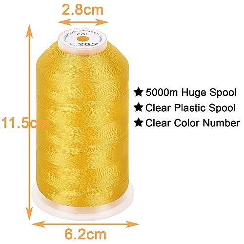 New brothread 5000M Huge Spool Polyester Embroidery Machine Thread
