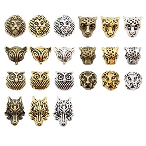 Jialeey Animal Tibetan Loose Spacer Beads, Mixed Lion Fox Owl Leopard  Spacer Beads Fit European Charm For Bracelet Necklet Jewelry Making, 40Pcs  - Imported Products from USA - iBhejo