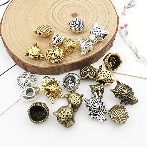 Jialeey Animal Tibetan Loose Spacer Beads, Mixed Lion Fox Owl Leopard  Spacer Beads Fit European Charm For Bracelet Necklet Jewelry Making, 40Pcs  - Imported Products from USA - iBhejo