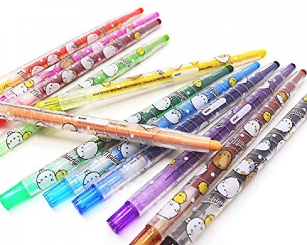 Molang 16 Colors Twist Colored Pencil Set, Set For Adults And Kids