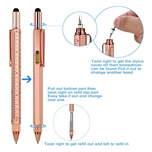 Multifunctional six-in-one ballpoint pen, stylus, fashion