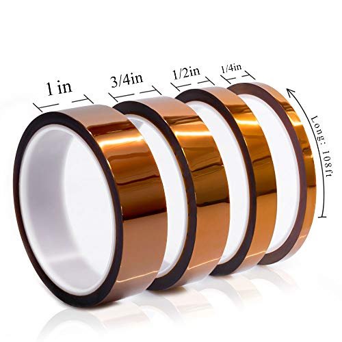 MYJOR High Temperature Kapton Tape, Polyimide Tape, Professional for Protecting CPU, PCB Circuit Board, No Residue.