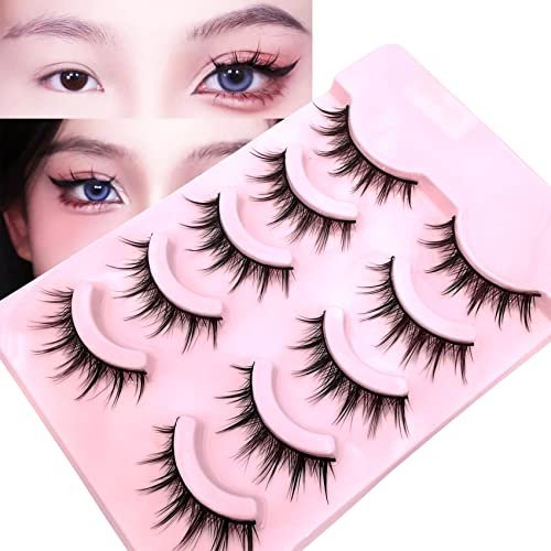 False Eyelashes 10 Pairs Japanese Style Anime Lashes Thick Cosplay