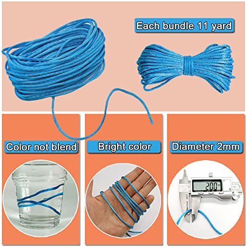 2Mm Nylon Cord For Jewelry Making 120 Yards Nylon Satin String Rattail Cord  Satin Cord For Jewelry Making Chinese Knotting Cord Friendship Bracelet S -  Imported Products from USA - iBhejo
