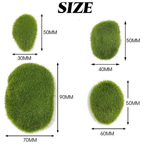 Artificial Moss Rocks Green Moss Covered Stones Green Moss Balls