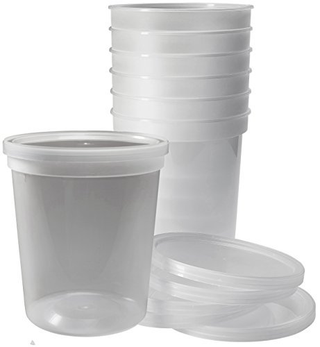 32 oz. Deli Food Storage Freezer Containers With Leak-proof Lids - 24 Sets  