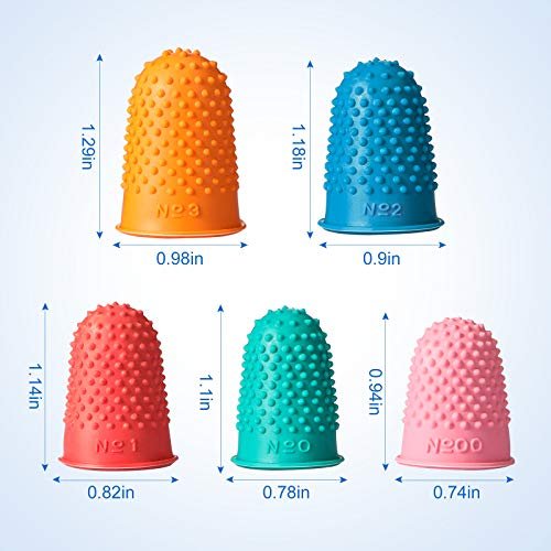 2 Sizes Rubber Thimble, Silicone Thimble Thumb Guard Finger