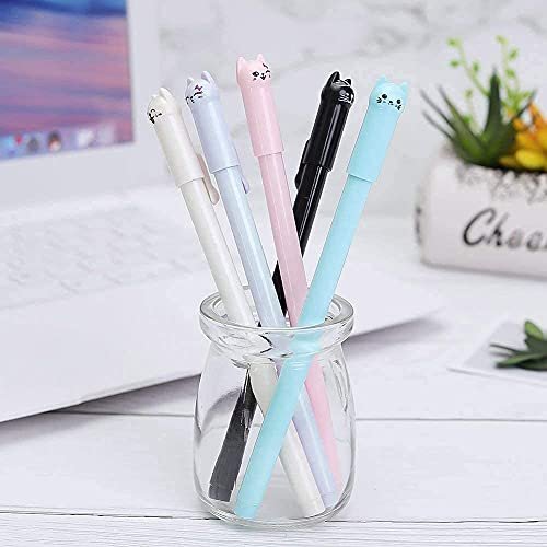 Cute Pens Kawaii 0.5mm Black Ink Gel Pens Fine Point Smooth Writing Ballpoint for Office School Supplies Nice Fun Gifts for Kids Girls Women Pens for