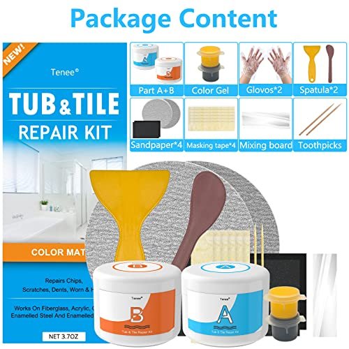 Tub Repair Kit & Porcelain Repair Kit (Color Match) - 3.7 Oz Fiberglass  Repair Kit With Super Adhesion, Bathtub Repair Kit For Cracked Bathtub,  Perfe - Imported Products from USA - iBhejo