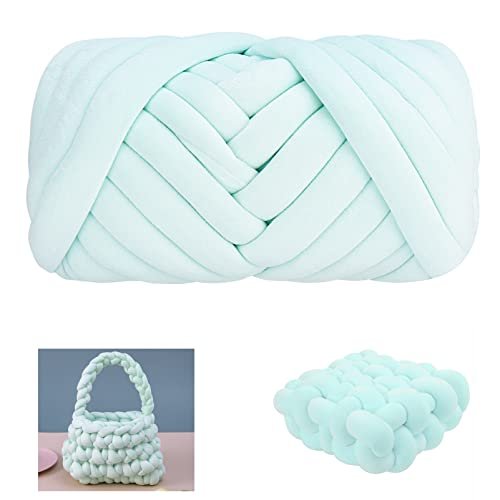 Moon Waves Chunky Yarn For Arm Knitting Crochet Making Blanket Pets  House(Light Green) - Imported Products from USA - iBhejo