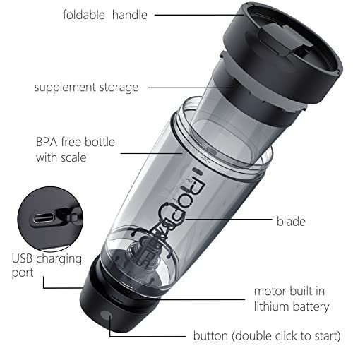 Lithium Polymer Battery Electric Shaker Bottle Perfect for Protein