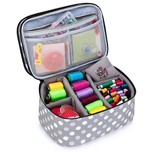 Luxja Double-Layer Sewing Accessories Organizer, Sewing Supplies