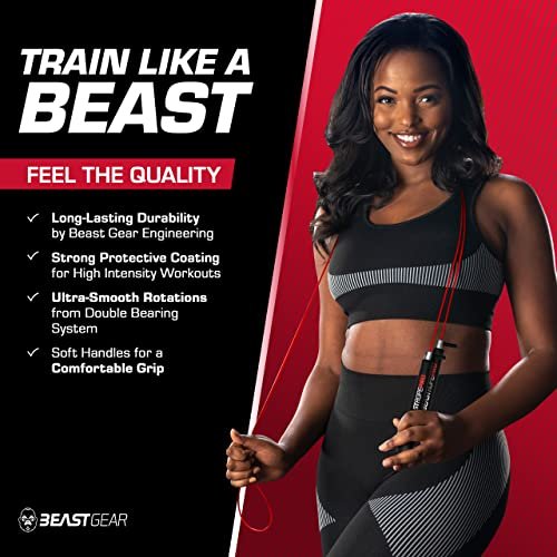  Beast Gear Speed Jump Rope – Workout Jump Ropes for