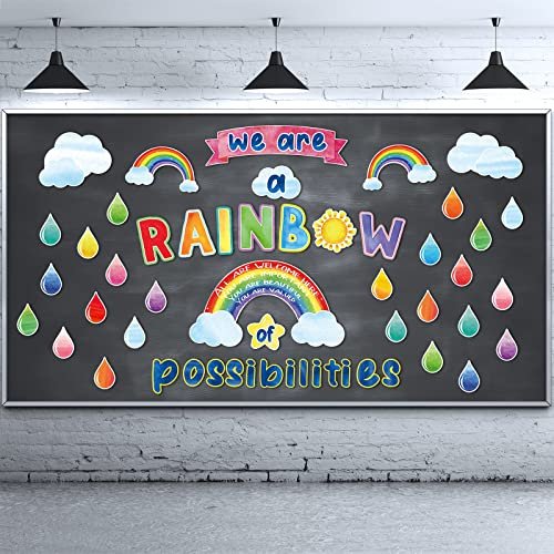 73 Pcs Rainbow Of Possibilities Bulletin Board Inspirational