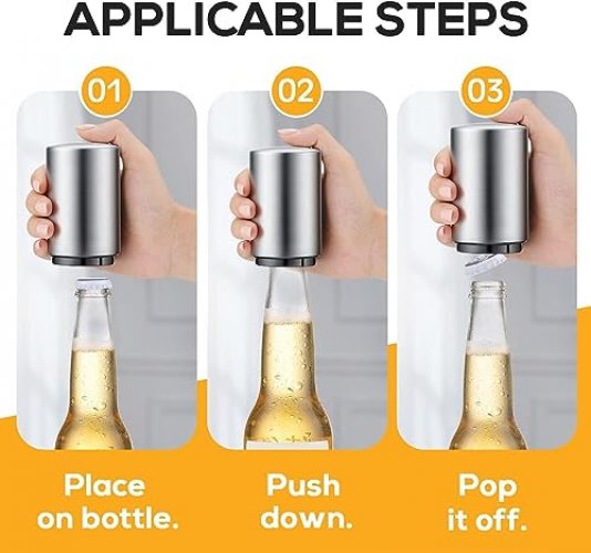 1pc Stainless Steel Beer Opener, Simple Portable Bottle Cap Opener For  Household