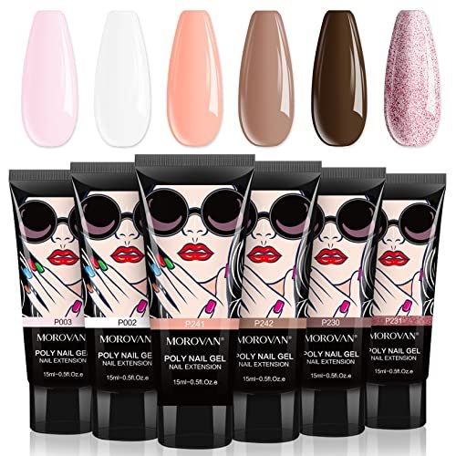 Fast Building Nail Poly Nail Gel Nail Extension Clear Nude - Temu