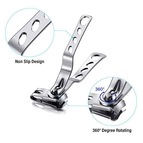3 Pack Toe Nail Clippers Set Manicure Finger Nail Clipper Cutter Stainless  Steel 