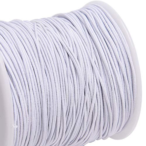 Livder 0.8 mm Elastic String Cord Thread Cords for Jewelry Making Bracelets  Beading, 109 Yards, White