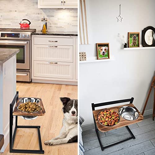 Dog Bowls With Stand Adjustable Dog Food Bowls Elevated 3 Heights
