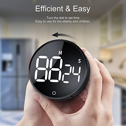 Kitchen Timer (Battery Included), Magnetic Digital Timers Loud Alarm  Kitchen Timers for Cooking 2 Pack White, Upgrade Silent Classroom Timer for  Kids