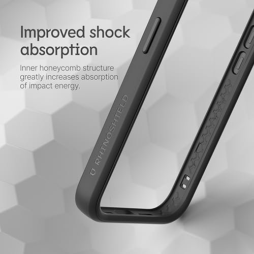 Rhinoshield Bumper Case Compatible With [Iphone 15 Pro]  Crashguard -  Shock Absorbent Slim Design Protective Cover 3.5M / 11Ft Drop Protection -  Bla - Imported Products from USA - iBhejo