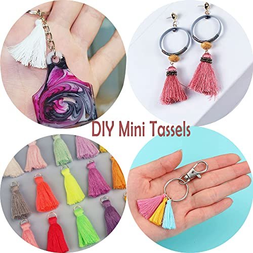 180PCS 30 Colors 3.5CM Multi-Color Mini Tassels Tiny Craft Tassels for  Earring Jewelry Making Keychain Tassel Charms Bag Charms Pendant Handmade  DIY