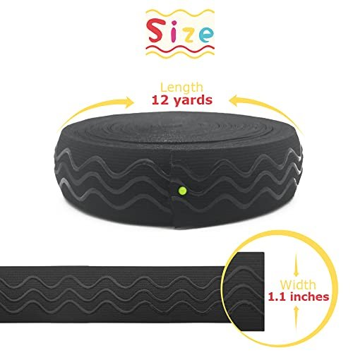 Smilife Silicone Gripper Tape For Clothing, 1.1 Inches Non-Slip Gripper  Elastic For Sewing, Silicone Gripper Elastic Band, 12 Yards, Black -  Imported Products from USA - iBhejo