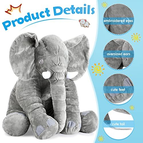 Big on sale stuffed elephant