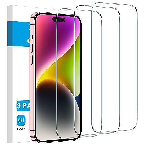 iPhone 15, 15 Pro, 15 Plus, 15 Pro Max Screen Protectors, Military-Grade  Protection Full Coverage, Anti-Fingerprint Ultra HD Clarity, 9H Tempered