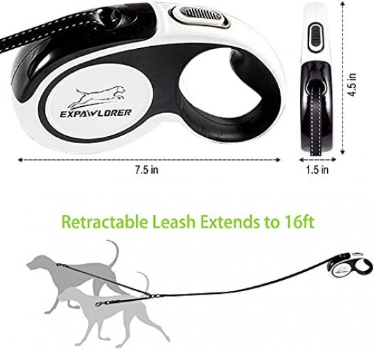 Retractable dog leash for best sale two dogs