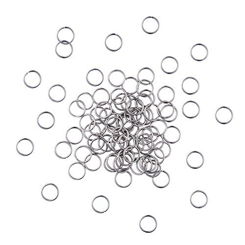 KISSITTY 2000pcs 10mm Stainless Steel Open Jump Rings Connectors 1mm Thick  Chainmail Making Jewelry Findings