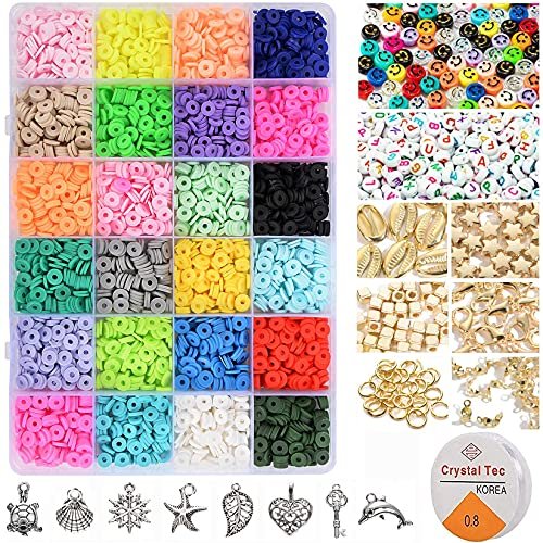 JHYlilia 1800Pcs 6mm Pearl Beads for Crafts, 24 Colors Round Pearls Beads  with Holes for Jewelry Making Handcrafted Loose Spacer Beads for Crafts