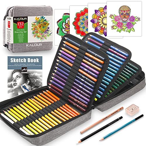 120 Artist Colored Pencils Set,Art Coloring Pencil Kit with Coloring  Book,Sketch Book,Storage Case,Sharpener| Pro Art Supplies for Adult Kids  Teens