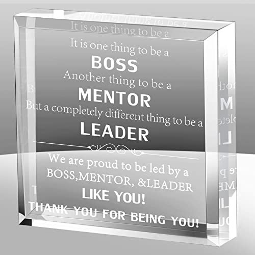 Boss Day Gifts For Women Men Crystal Acrylic Thank You Boss Gift ...