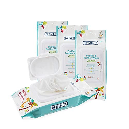  Dr. Talbot's Pacifier and Teether Wipes Naturally Inspired with  Citroganix, Vanilla Milk, 48 Count, 1 Pack : Baby