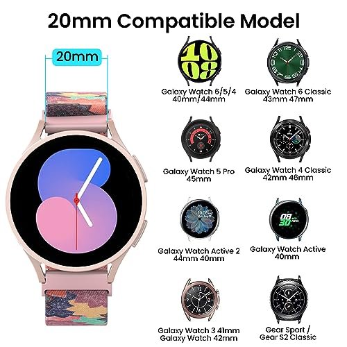 Nylon Strap Samsung Galaxy Watch 6 /5 /4 40mm 44mm /Galaxy Watch 6 Classic  47mm 43mm /Watch 5 Pro 45mm/ Watch 4 Classic 42mm 46mm 