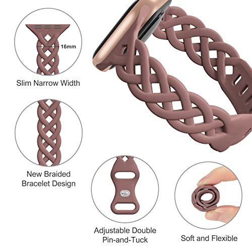 New Design Sport Slim Silicone Apple Watch Strap Women Bracelet
