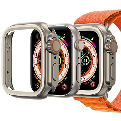 Amband 3 In 1 Metal Case Compatible With Apple Watch Series 6/5/4