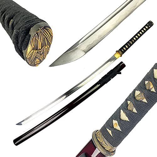 Musashi - Bamboo Fast Cutter Lightweight Katana Real Clay Tempered 1060 ...