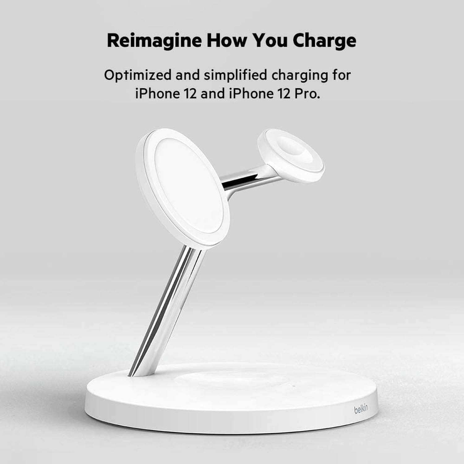 Belkin BoostCharge PRO 3-in-1 Wireless Charger with MagSafe for iPhone 15,  iPhone 14, 13 and 12 + Apple Watch + AirPods (Magnetically Charges iPhone