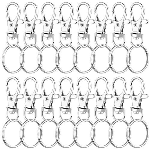 Keychain Rings for Crafts, Audab 50 Sets Assembled Key Chains Rings  Keychain Hardware Key Rings for Key Chains, Crafts and Lanyards