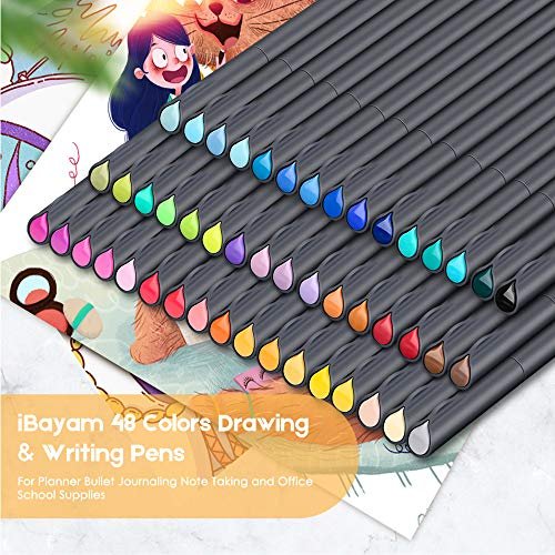 iBayam Journal Planner Pens Colored Pens Fine Point Art Markers Fine Tip  Drawing Pen Set Coloring Pens for Journaling Writing Note Taking Office  Desk