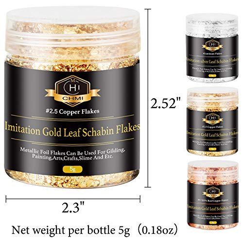2 Pack Gold Flakes for Resin, Gold Foil for Nails, Gold Foil Flakes  Imitation Gold Leaf for Jewelry Resin, Nails and Jewelry Making 