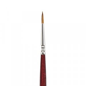 Speedball Art Products Escoda Prado Series Artist Watercolor & Acrylic  Short Handle Round Paint Brush, Size 2, Synthetic Sable