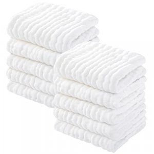 Yoofoss Hooded Baby Towels for Newborn 2 Pack 100% Muslin Cotton Baby