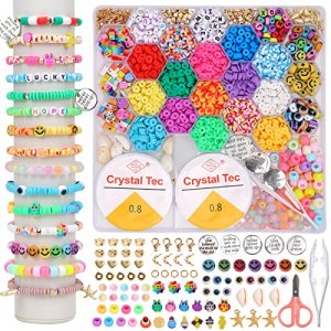 Quefe Clay Beads For Jewelry Making Kit, Charm Bracelet Making Kit For Girls  8-12, Polymer Heishi Beads For Crafts, Preppy, Gifts - Imported Products  from USA - iBhejo