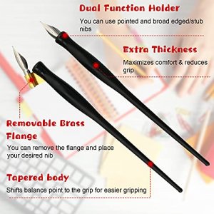 Zonon Oblique Calligraphy Dip Pen Set Include 2-In-1 Calligraphy Oblique Or  Straight Penholder With 8 Pieces Replacement Nibs (2 Sets) - Imported  Products from USA - iBhejo