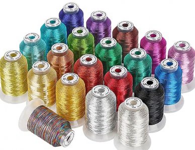 New brothread 25pcs Assorted Colors 70D/2 (60wt) Prewound Bobbin Thread Plastic Size A SA156 for Embroidery and Sewing Machine DIY Embroidery Thread